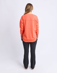 SIMPLIFIED CREW ORANGE RED_by_FOXWOOD_women's_in_New Zealand_ BACK _