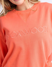 SIMPLIFIED CREW ORANGE RED_by_FOXWOOD_women's_in_New Zealand_ DETAIL _
