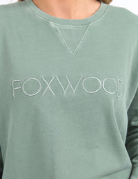 FOXWOOD_SIMPLIFIED CREW SAGE _ SIMPLIFIED CREW SAGE _ Ebony Boutique NZ