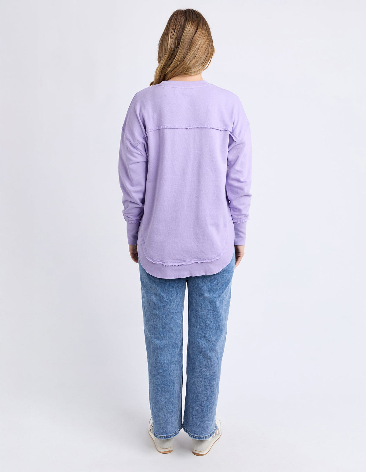 SIMPLIFIED METALLIC CREW LAVENDER_by_FOXWOOD_women's_in_New Zealand_ SIMPLIFIED METALLIC CREW LAVENDER _