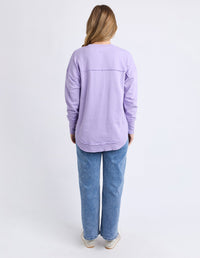 SIMPLIFIED METALLIC CREW LAVENDER_by_FOXWOOD_women's_in_New Zealand_ SIMPLIFIED METALLIC CREW LAVENDER _