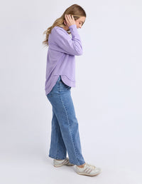 SIMPLIFIED METALLIC CREW LAVENDER_by_FOXWOOD_women's_in_New Zealand_ SIMPLIFIED METALLIC CREW LAVENDER _