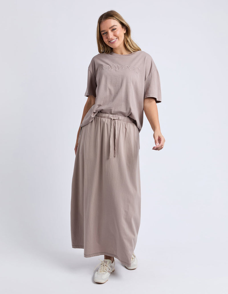 FOXWOOD_SIMPLIFIED TEE MOCHA _ SIMPLIFIED TEE MOCHA _ Ebony Boutique NZ