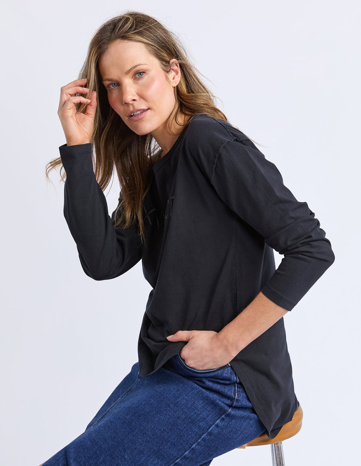 STANDARD LONG SLEEVE BLACK_by_FOXWOOD_women's_in_New Zealand_ STANDARD LONG SLEEVE BLACK _