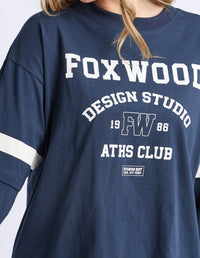STUDIO TWIN TEE NAVY_by_FOXWOOD_women's_in_New Zealand_ STUDIO TWIN TEE NAVY _