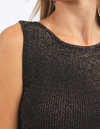 FOXWOOD_TESSA METALLIC KNIT TANK _ TESSA METALLIC KNIT TANK _ Ebony Boutique NZ