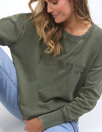 FOXWOOD_WASHED SIMPLIFIED CREW KHAKI _ WASHED SIMPLIFIED CREW KHAKI _ Ebony Boutique NZ
