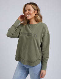 FOXWOOD_WASHED SIMPLIFIED CREW KHAKI _ WASHED SIMPLIFIED CREW KHAKI _ Ebony Boutique NZ