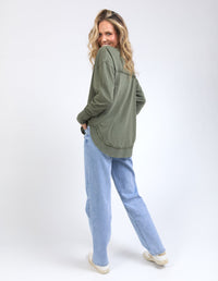 FOXWOOD_WASHED SIMPLIFIED CREW KHAKI _ WASHED SIMPLIFIED CREW KHAKI _ Ebony Boutique NZ