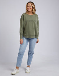 FOXWOOD_WASHED SIMPLIFIED CREW KHAKI _ WASHED SIMPLIFIED CREW KHAKI _ Ebony Boutique NZ