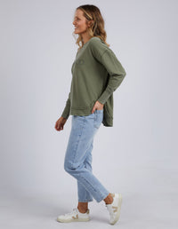FOXWOOD_WASHED SIMPLIFIED CREW KHAKI _ WASHED SIMPLIFIED CREW KHAKI _ Ebony Boutique NZ
