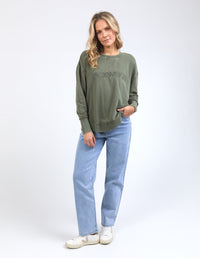 FOXWOOD_WASHED SIMPLIFIED CREW KHAKI _ WASHED SIMPLIFIED CREW KHAKI _ Ebony Boutique NZ