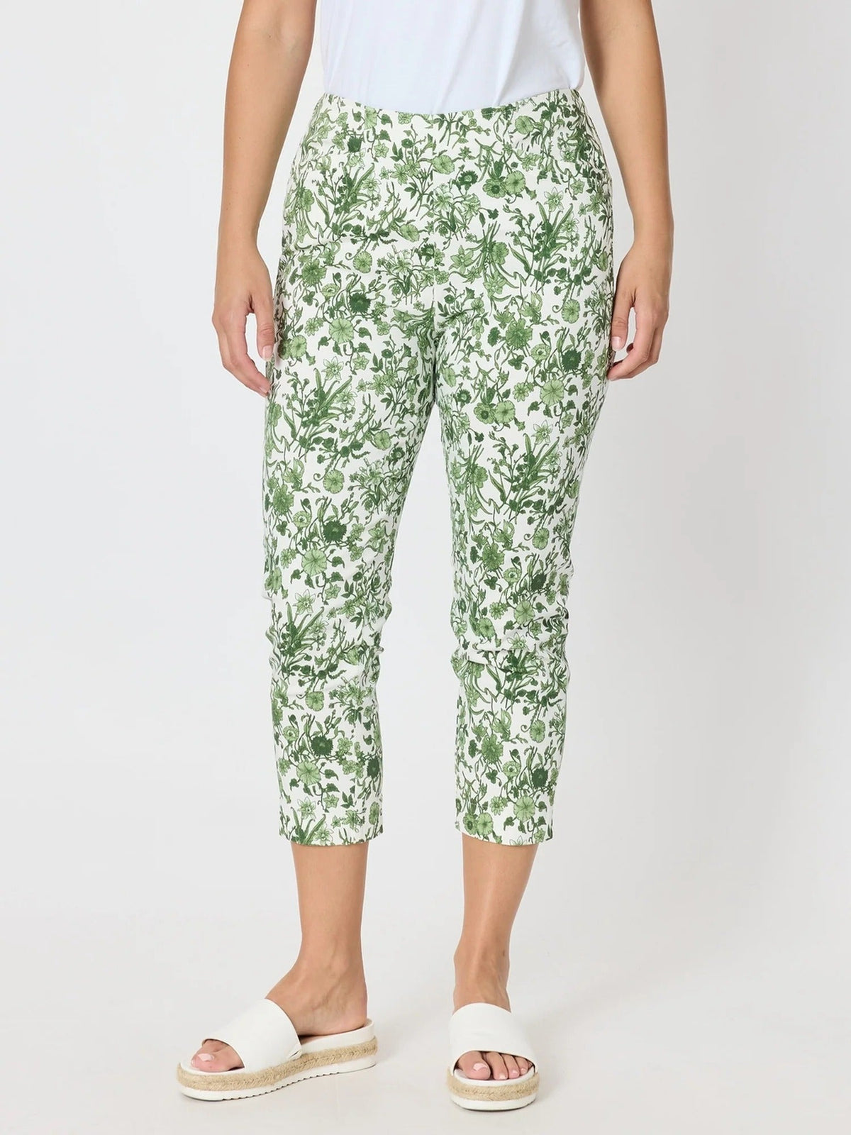 GORDON SMITH_ALEXANDRIA PANT BASIL / WHITE _ ALEXANDRIA PANT BASIL / WHITE _ Ebony Boutique NZ