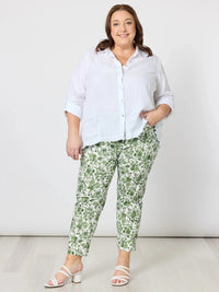 GORDON SMITH_ALEXANDRIA PANT BASIL / WHITE _ ALEXANDRIA PANT BASIL / WHITE _ Ebony Boutique NZ