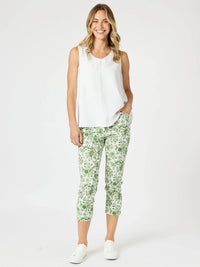 GORDON SMITH_ALEXANDRIA PANT BASIL / WHITE _ ALEXANDRIA PANT BASIL / WHITE _ Ebony Boutique NZ