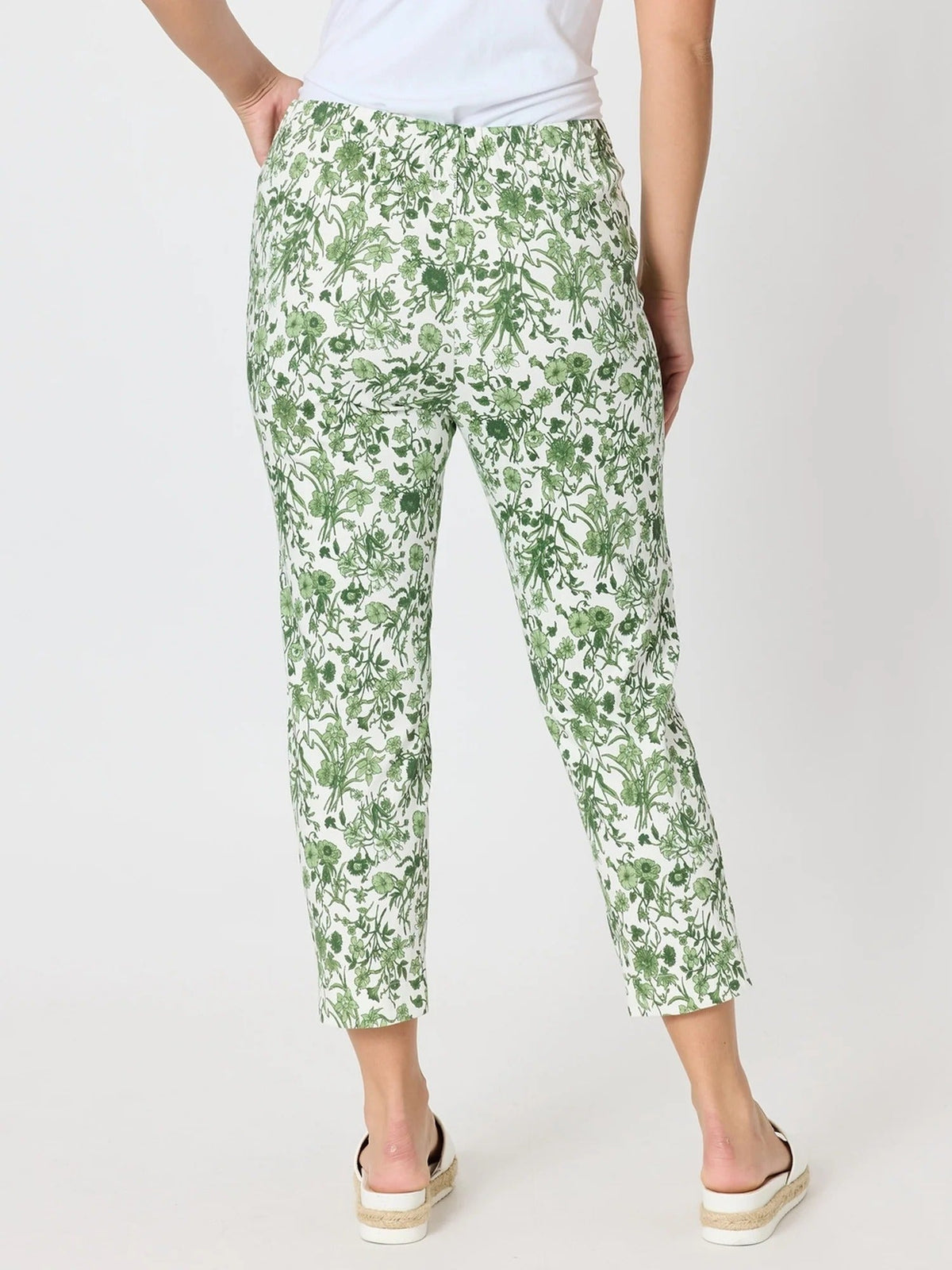 GORDON SMITH_ALEXANDRIA PANT BASIL / WHITE _ ALEXANDRIA PANT BASIL / WHITE _ Ebony Boutique NZ