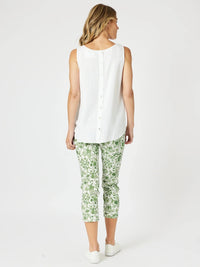 GORDON SMITH_ALEXANDRIA PANT BASIL / WHITE _ ALEXANDRIA PANT BASIL / WHITE _ Ebony Boutique NZ