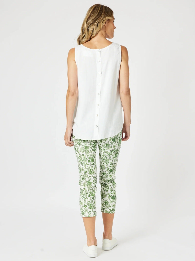 GORDON SMITH_ALEXANDRIA PANT BASIL / WHITE _ ALEXANDRIA PANT BASIL / WHITE _ Ebony Boutique NZ