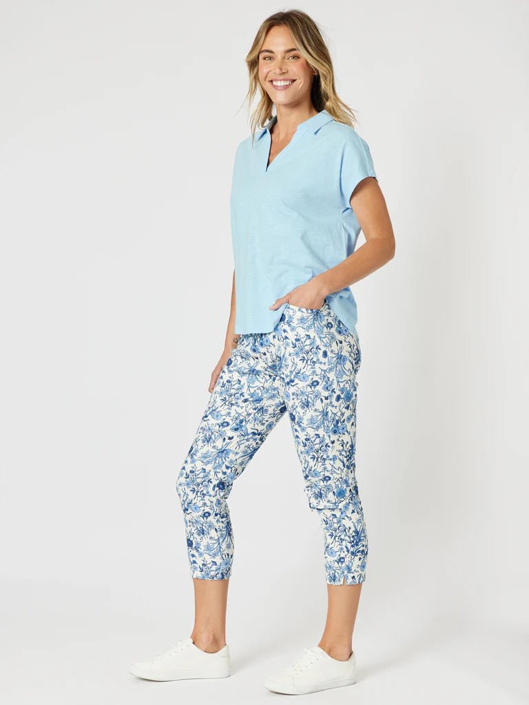 GORDON SMITH_ALEXANDRIA PANT BLUE/WHITE _ ALEXANDRIA PANT BLUE/WHITE _ Ebony Boutique NZ