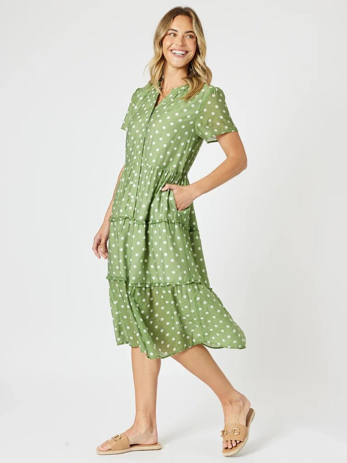 GORDON SMITH_BASIL SPOT DRESS _ BASIL SPOT DRESS _ Ebony Boutique NZ