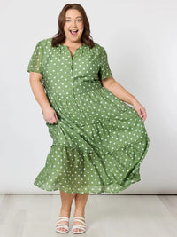 GORDON SMITH_BASIL SPOT DRESS _ BASIL SPOT DRESS _ Ebony Boutique NZ