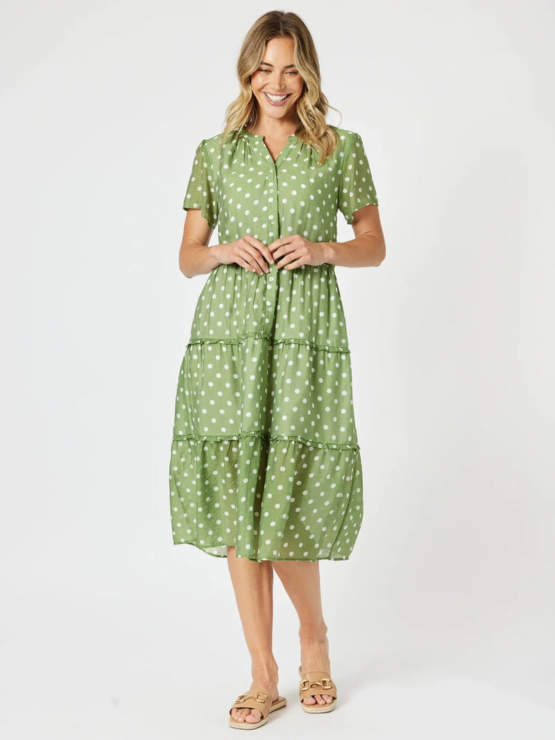GORDON SMITH_BASIL SPOT DRESS _ BASIL SPOT DRESS _ Ebony Boutique NZ
