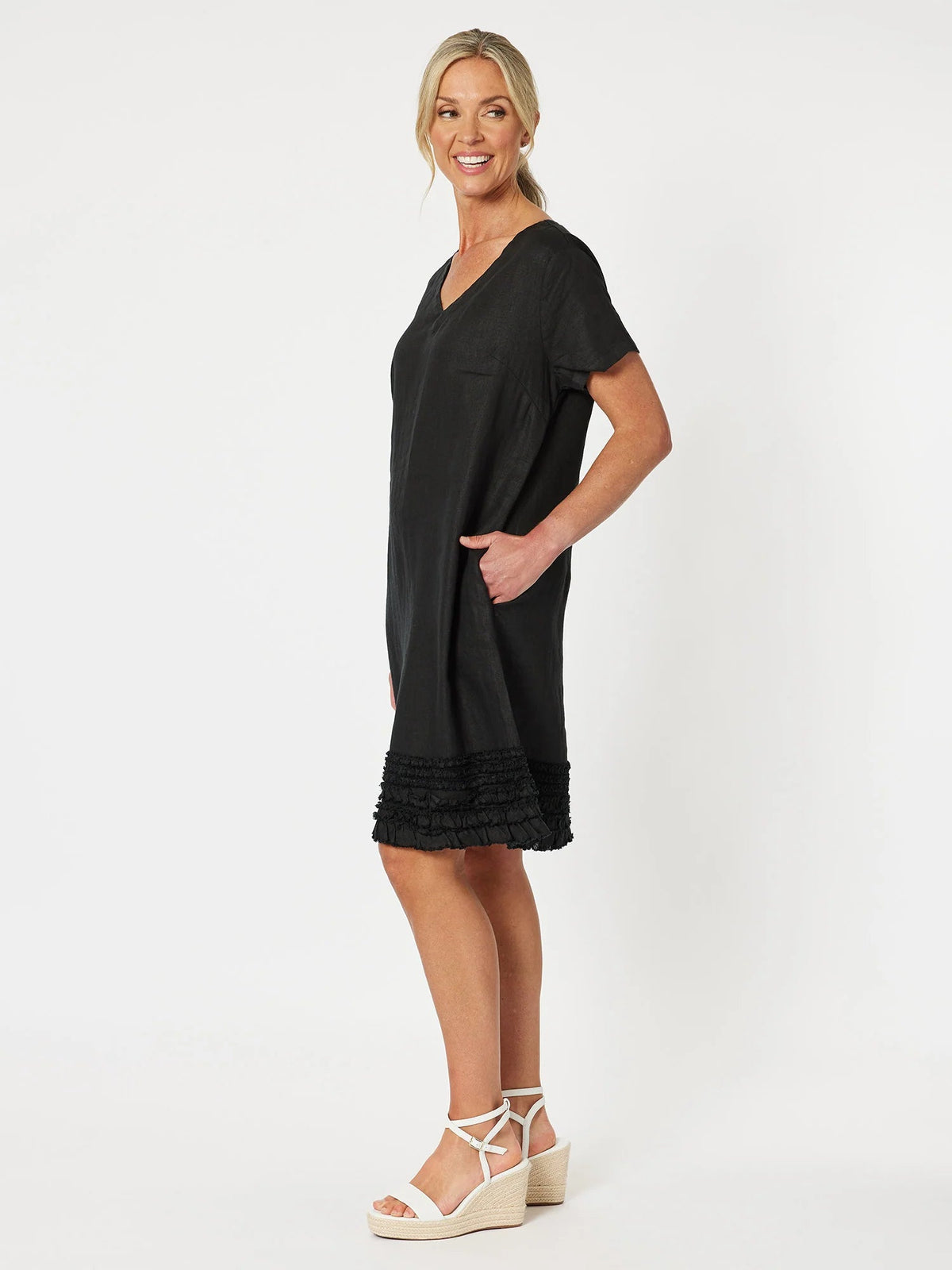 GORDON SMITH_CHIC SHIFT DRESS BLACK _ CHIC SHIFT DRESS BLACK _ Ebony Boutique NZ