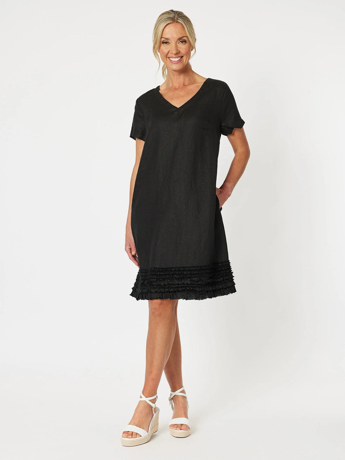 GORDON SMITH_CHIC SHIFT DRESS BLACK _ CHIC SHIFT DRESS BLACK _ Ebony Boutique NZ