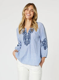 GORDON SMITH_COTTESLOE STRIPE TOP _ COTTESLOE STRIPE TOP _ Ebony Boutique NZ