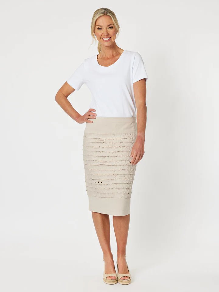 GORDON SMITH_COTTON TWILL SKIRT _ COTTON TWILL SKIRT _ Ebony Boutique NZ