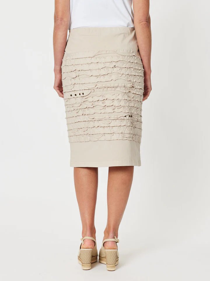 GORDON SMITH_COTTON TWILL SKIRT _ COTTON TWILL SKIRT _ Ebony Boutique NZ