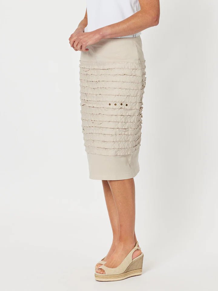 GORDON SMITH_COTTON TWILL SKIRT _ COTTON TWILL SKIRT _ Ebony Boutique NZ