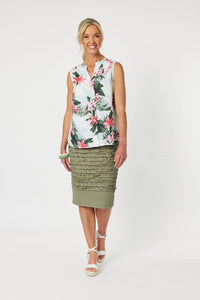 GORDON SMITH_COTTON TWILL SKIRT _ COTTON TWILL SKIRT _ Ebony Boutique NZ