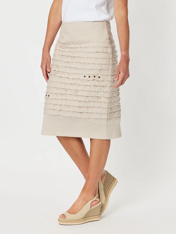 GORDON SMITH_COTTON TWILL SKIRT _ COTTON TWILL SKIRT _ Ebony Boutique NZ