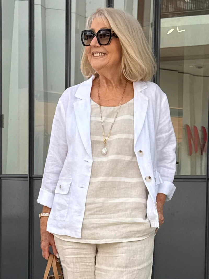 GORDON SMITH_DANIELLE LINEN JACKET _ DANIELLE LINEN JACKET _ Ebony Boutique NZ