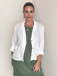 GORDON SMITH_DANIELLE LINEN JACKET _ DANIELLE LINEN JACKET _ Ebony Boutique NZ