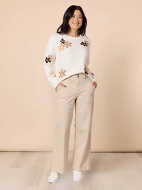 HUDSON JEAN NATURAL_by_GORDON SMITH_women's_in_New Zealand_ Gordon Smith Hudson Jean Natural wide leg jeans angled view highlighting structured high rise waist and relaxed full length silhouette _