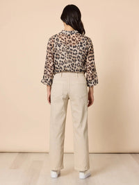 HUDSON JEAN NATURAL_by_GORDON SMITH_women's_in_New Zealand_ Gordon Smith Hudson Jean Natural women’s wide leg jeans back view showing flattering high rise fit and clean lines _