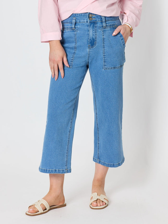HUDSON WIDE LEG CROP JEAN - DENIM_by_GORDON SMITH_women's_in_New Zealand_ FEATURED / FRONT _