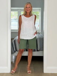 GORDON SMITH_JERSEY WAIST SHORT KHAKI _ JERSEY WAIST SHORT KHAKI _ Ebony Boutique NZ