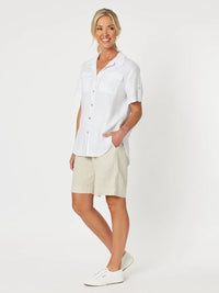 GORDON SMITH_JERSEY WAIST SHORT NATURAL _ JERSEY WAIST SHORT NATURAL _ Ebony Boutique NZ