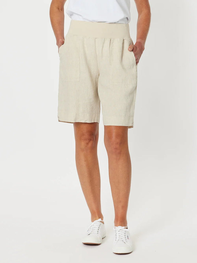 GORDON SMITH_JERSEY WAIST SHORT NATURAL _ JERSEY WAIST SHORT NATURAL _ Ebony Boutique NZ