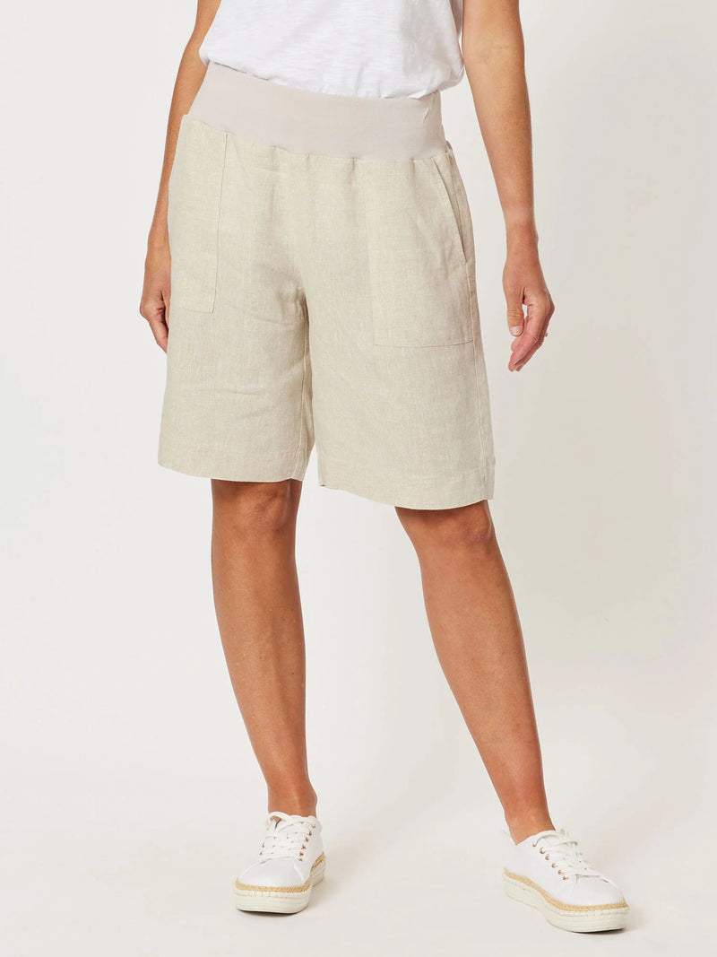 GORDON SMITH_JERSEY WAIST SHORT NATURAL _ JERSEY WAIST SHORT NATURAL _ Ebony Boutique NZ