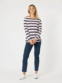 GORDON SMITH_LAGUNA STRIPE L/S TEE _ LAGUNA STRIPE L/S TEE _ Ebony Boutique NZ