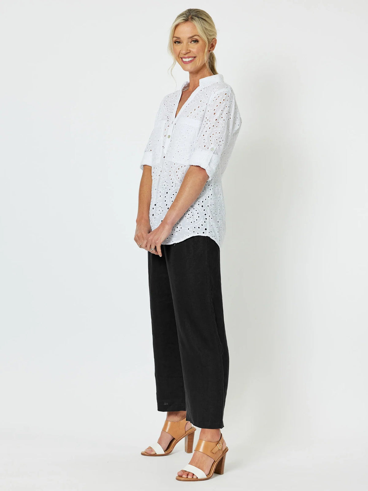 GORDON SMITH_LARA WIDE LEG LINEN PANT _ LARA WIDE LEG LINEN PANT _ Ebony Boutique NZ