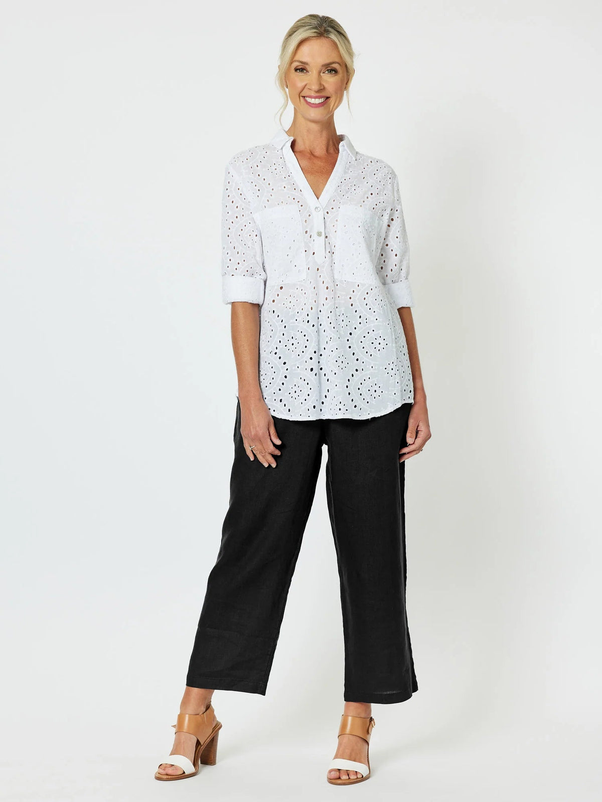 GORDON SMITH_LARA WIDE LEG LINEN PANT _ LARA WIDE LEG LINEN PANT _ Ebony Boutique NZ