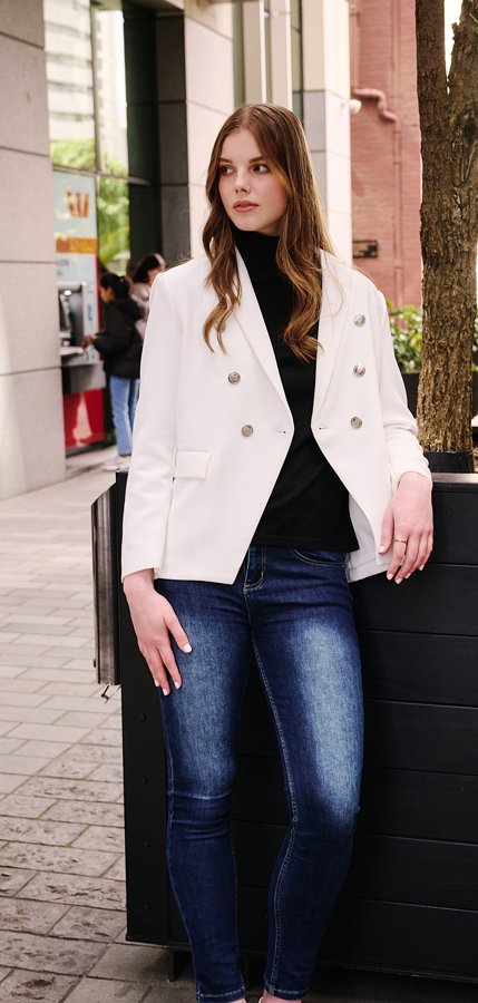 GORDON SMITH_LAUREN BLAZER IVORY _ LAUREN BLAZER IVORY _ Ebony Boutique NZ