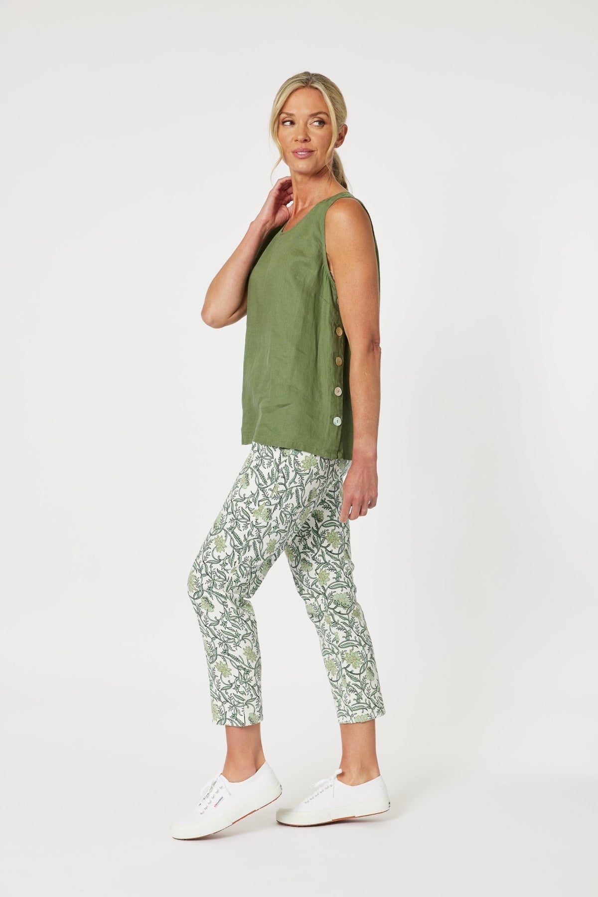 GORDON SMITH_LEAF PRINT PANT _ LEAF PRINT PANT _ Ebony Boutique NZ