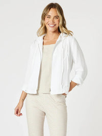 GORDON SMITH_LINO LE MARAIS JACKET WHITE _ LINO LE MARAIS JACKET WHITE _ Ebony Boutique NZ