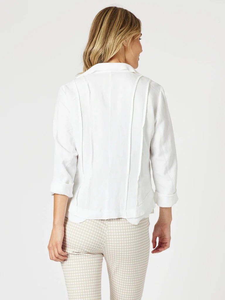 GORDON SMITH_LINO LE MARAIS JACKET WHITE _ LINO LE MARAIS JACKET WHITE _ Ebony Boutique NZ